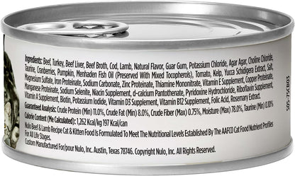Nulo Beef & Lamb Recipe Pate Wet Canned Cat Food, 5.5 Ounce (Pack of 24)