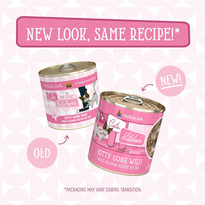 Weruva Cats in The Kitchen, Kitty Gone Wild Wet Cat Food, 10oz Can (Pack of 12)