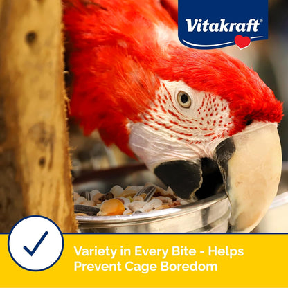 Vitakraft Menu Premium Parrot Food - Vitamin-Fortified - Macaw, Amazon, Conure, and Parrot Food for Large Birds 5 Pound (Pack of 1)