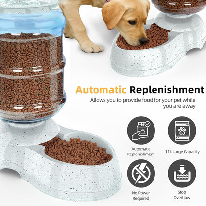 Kenond 3 Gallon Gravity Feeder, Automatic Dog Feeder, Dog Food Dispenser for Large Breed