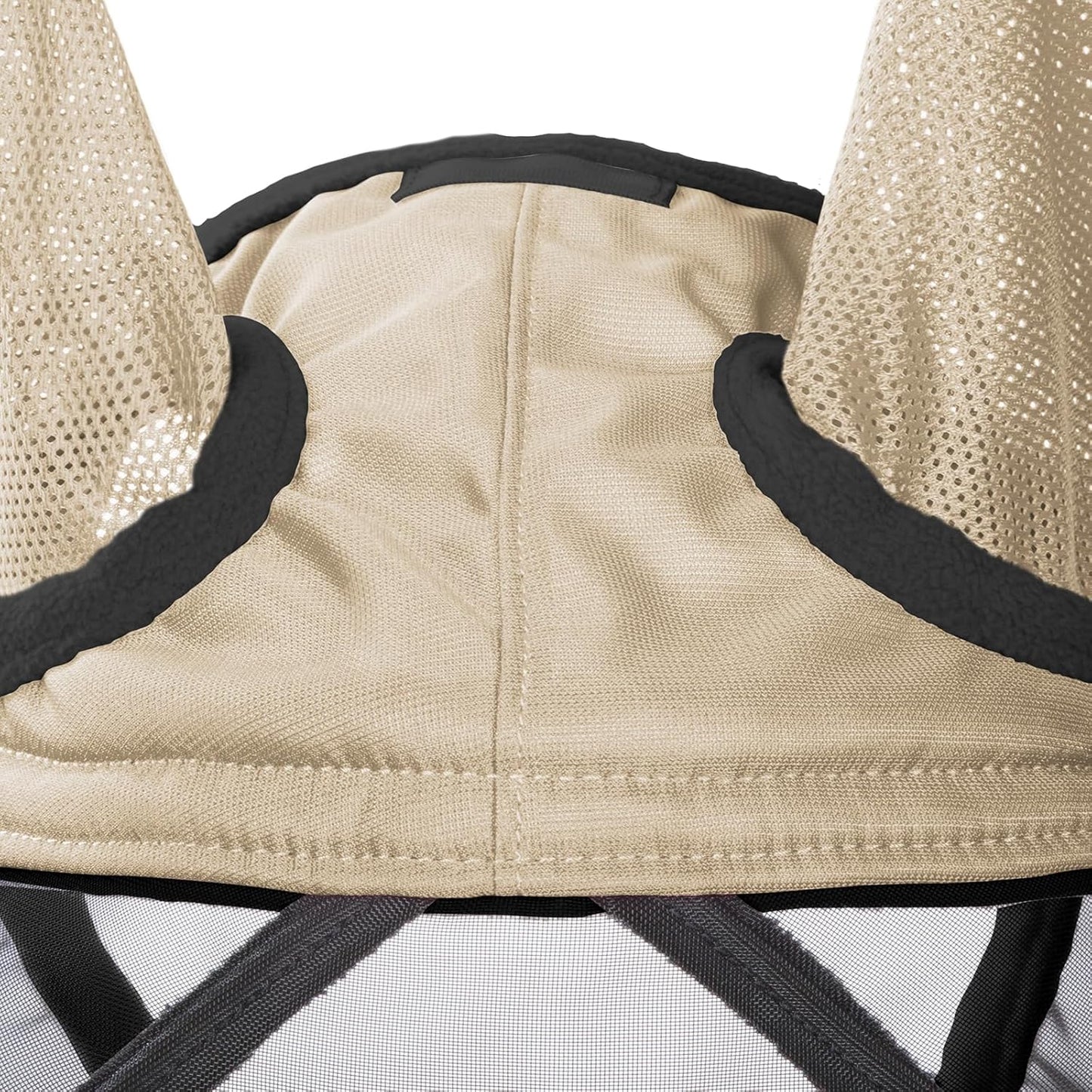 Harrison Howard Pro Luminous Horse Fly Mask Large Eye Space Standard with Ears UV Protection for Horse Light Champagne Medium Cob