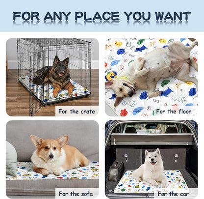 Washable Dog Crate Mat, Ultra Soft Dog Bed Mat for Sleeping with Anti-Slip Bottom for Large Medium Small Dogs Breeds (36" X 23")