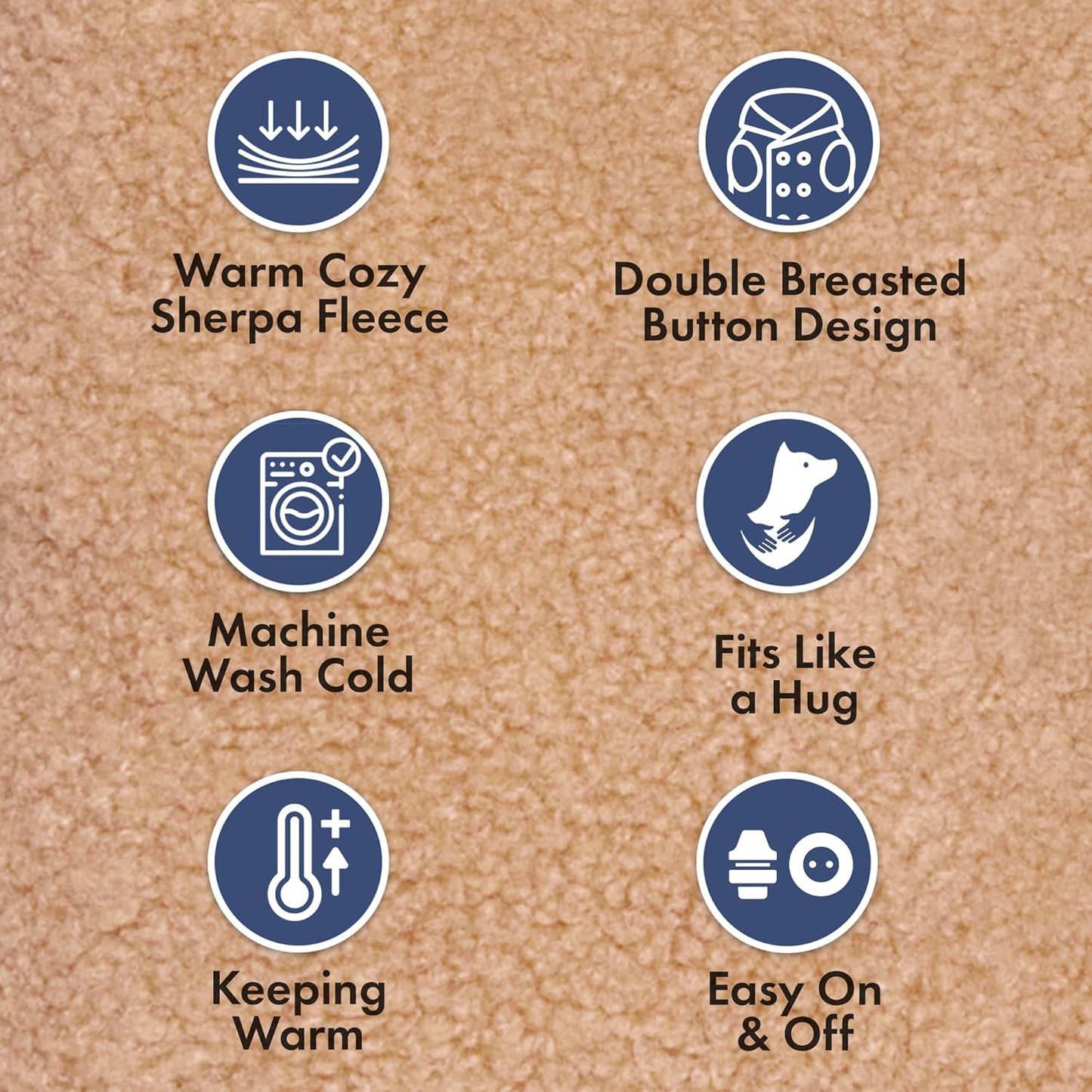 Spark Paws Teddy Dog Sweater, Sherpa Jacket Vest with Warm Fleece Lining, Winter Coat Suitable for Small Medium Large XL XXL Breeds - Brown - 3XL