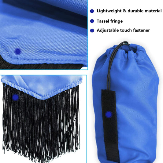 Harrison Howard Smooth Lightweight Adjustable Fastener Nylon Horse Tail Bag with Fringe