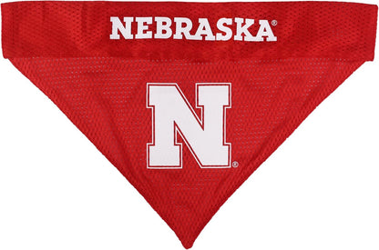 Pets First Collegiate Pet Accessories, Reversible Bandana, Nebraska Cornhuskers, Small/Medium