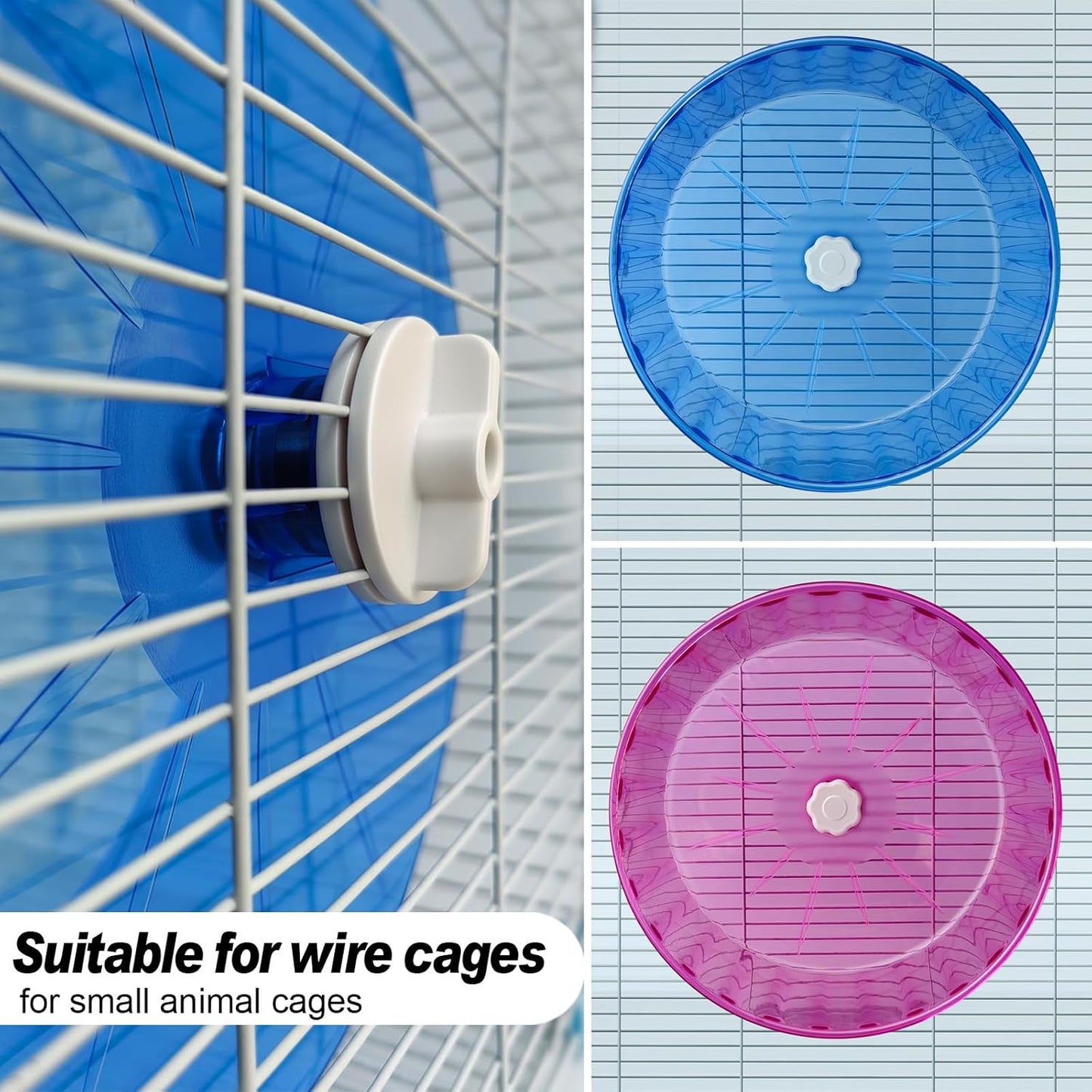 Hamster Wheel,Silent Wheel,Super Silent Hamster Exercise Wheels,Silent Hamster Wheel,Adjustable Stand Hamsters Exercise Wheels,Quiet Rat Wheel (Φ 8.7 inch, Blue)