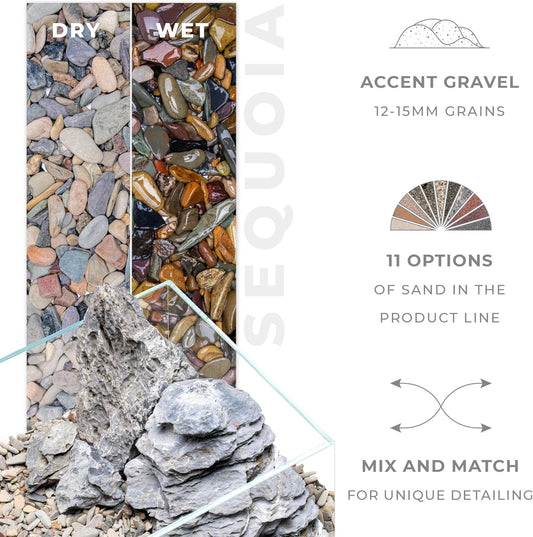 Ultum Nature Systems Controsand Sequoia Gravel (3L) - Small Pebbles for Fish Tank - Planted Aquarium Rocks - Fish Tank Substrate - Aquarium Pebbles - Versatile Fish Tank Stones