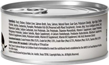 Nulo Trout & Salmon Recipe Pate Wet Canned Cat Food, 5.5 Ounce (Pack of 24)