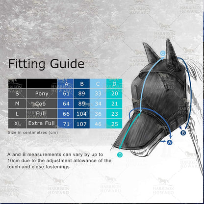 Harrison Howard LumiVista Horse Fly Mask Standard with Ears UV Protection for Horse Green Cactus L Full Size