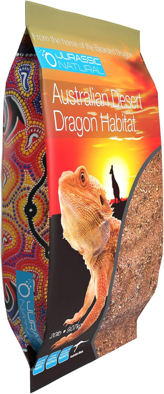 Australian Desert Dragon Habitat 20lb Substrate for Bearded Dragons and Other Lizards, Red (DESERT020)