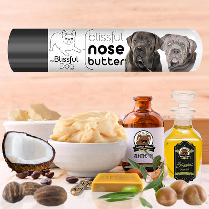 The Blissful Dog Cane Corso Nose Butter for Dry, Cracked Skin, Lick-Safe Dog Nose Balm with Moisturizing Shea Butter, Almond, Olive, and Essential Oils, Pet Supplies, Uncented, 0.15 oz.