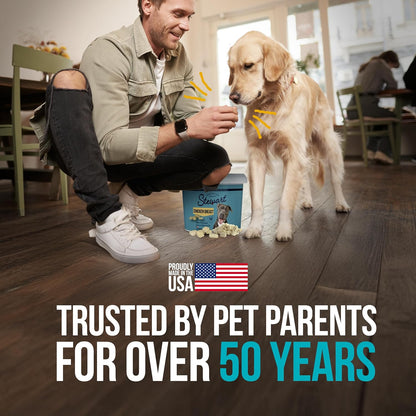 Stewart Chicken Breast Dog Treats, 14.8 oz, ~280 Pieces, Freeze Dried Raw, Single Ingredient, 74% Protein Training Treats or Meal Topper in a Value Size Resealable Tub, Grain Free, Gluten Free