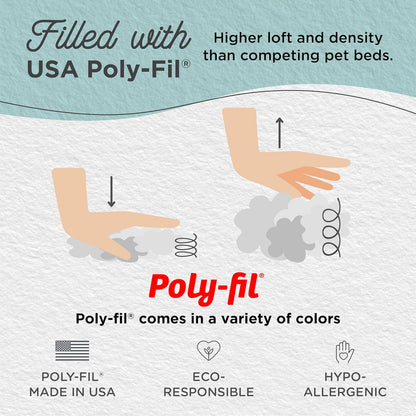 Best Friends by Sheri Original Calming Donut Dog and Cat Bed, Lux Faux Fur, Gray, (36in x 36in) - Anxiety Relief for Pets Up to 100 lbs