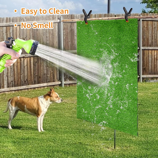 LOOBANI Dog Grass Pee Pads, Artificial Dog Grass Pads for Potty Tray, Fake Grass for Dogs to Pee On, Outdoor Indoor Pee Grass for Dog Potty (59*39 inch)