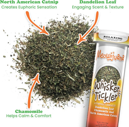 Meowijuana Purrple Passion Cat Nip - Premium Organic Blend of Catnip for Cats & Silvervine, Stimulates Playful Behavior, 26g, Natural Wellness Gift for Cat Lovers