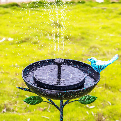 Bird Baths for Outdoors, 41 Inch Tall Birdbath with Stake, Metal Bird Baths & Feeder with 9.4" Bowl & Decorative Cast Iron Bird for Outside Garden Yard Decor