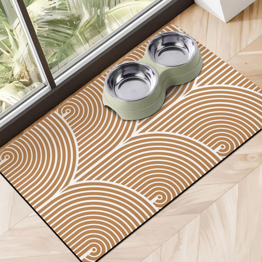 Dog Food Mats for Floors, Absorbent Dog Bowl Mat for Food and Water Dispenser Mat, Quick Dry Cat Food Mat Pet Supplies