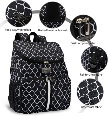 BAGLHER丨Dog Travel Bag, Airline Approved Pet Supplies Backpack, Dog Travel Backpack with 2 Silicone Collapsible Bowls and 2 Food Baskets - Pawvie