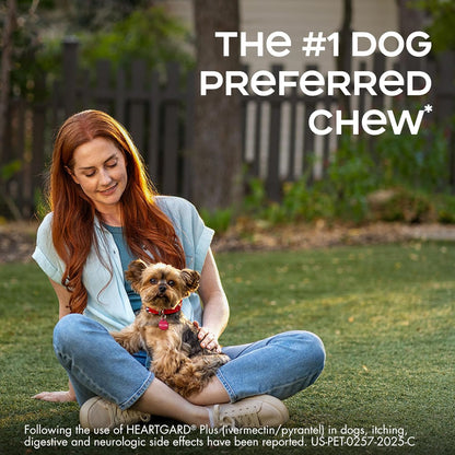 HEARTGARD® Plus (ivermectin/pyrantel) Real-Beef Chewables for Dogs 51-100 lbs (Brown Box) 6 Month Supply of Chews (Heartworm Disease Preventive)