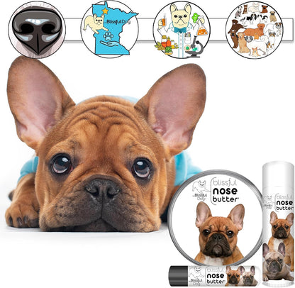 The Blissful Dog Black Masked Fawn French Bulldog Unscented Nose Butter, 0.50-Ounce