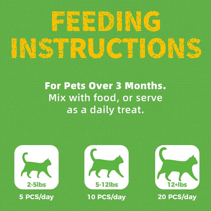 Just Try 16 OZ Cat Grass Jerky Treats for Indoor Cats Natural Chicken Healthy Cat Snacks Training Biscuits Hairball Control & Digestive Aid for Cats