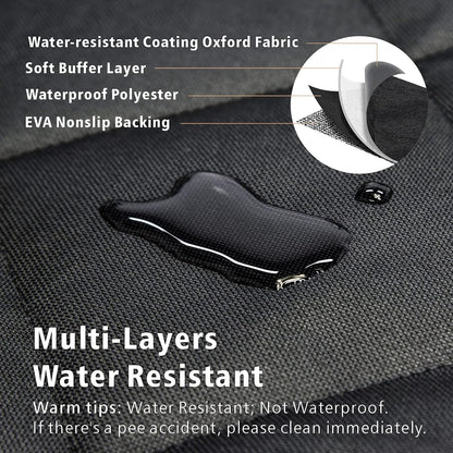 F-color SUV Cargo Liner for Dogs, Upgraded Extra Large Water Resistant Pet Cargo Cover Dog Seat Cover Mat for SUVs with Bumper Flap Protector, Non-Slip, Wear-Proof, Universal Fit, Black - Pawvie
