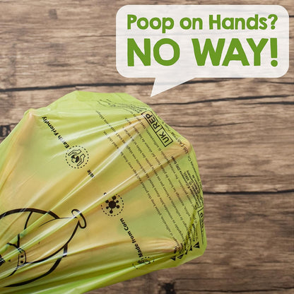 YORJA Dog Poop Bags Rolls with Dispenser & Holder, 510 Pet Waste Bags, 100% Leak Proof Extra Thick and Strong Corn Starch Blend