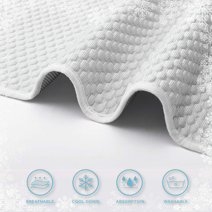 MICROCOSMOS Pet Cooling Mat & Sleeping Pad- Breathable Bubble Surface, EZ Clean. Keep Cooling for Pets, Kids and Adults in Summer.(GreyWhite, 48" x 24")