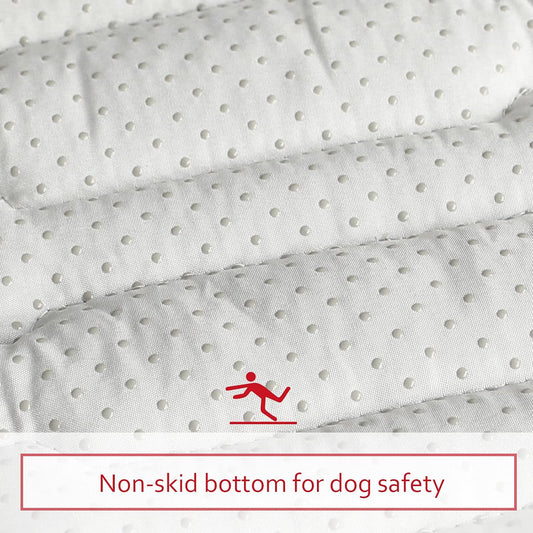 Dog Crate Mat (30" X 19"), Soft Dog Bed Mat with Cute Prints, Personalized Crate Pad, Anti-Slip Bottom, Machine Washable Kennel Pad, Navy