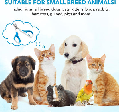 BOSHEL Cat Nail Clipper - Razor-Sharp & Angled Cat Clippers for Nails with Comfy Grip Handles. Lightweight & Safe Grooming Solution - Ideal for Smaller Pets