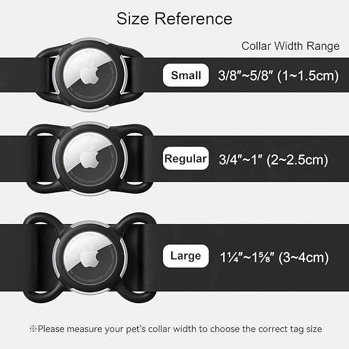Waterproof Airtag Holder for Dog Collar, Soft Full-Body Protective Airtag Holder for Dog & Cat Collars, Ultra-Durable, Easy Installation, Lightweight Clear Airtag Case (White, Large)