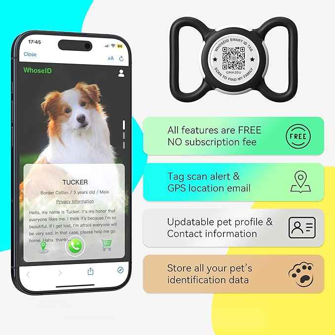 QR Code Airtag Holder, Scan QR Code Send Location Alert Email, Waterproof Full Body Protection Anti-Lost Air Tag Case, Airtag Accessories for Dog, Cats, Collar, Backpack (Green, Large)