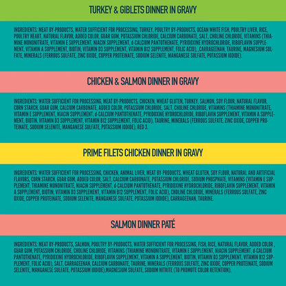 A Strong Heart Canned Wet Cat Food, Dinner Variety Pack - 5.5 oz Cans (Pack of 32), Made in The USA with Real Chicken, Turkey & Salmon