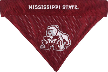 Pets First Collegiate Pet Accessories, Reversible Bandana, Mississippi State Bulldogs, Small/Medium