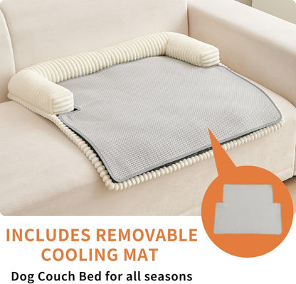 HAOMAIJIA Dog Couch Bed for Large Dogs, Non Slip Pet Couch Covers for Sofa Thick Soft Washable Dog Couch Cover Protector All Seasons Universal Dogs and Cats Bed Mat (Grey, Large)