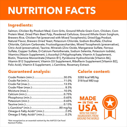 IAMS Proactive Health Indoor Weight Control & Hairball Care Adult Dry Cat Food, Salmon Recipe, 3.5 lb. Bag