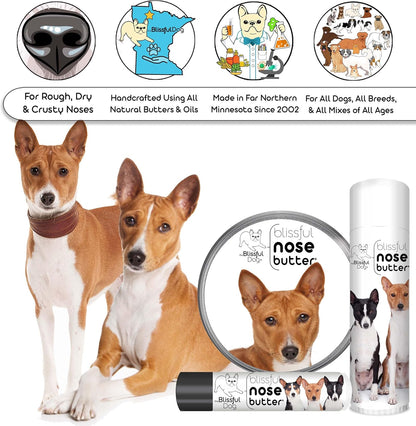 The Blissful Dog Basenji Unscented Nose Butter - Dog Nose Butter, 8 Ounce