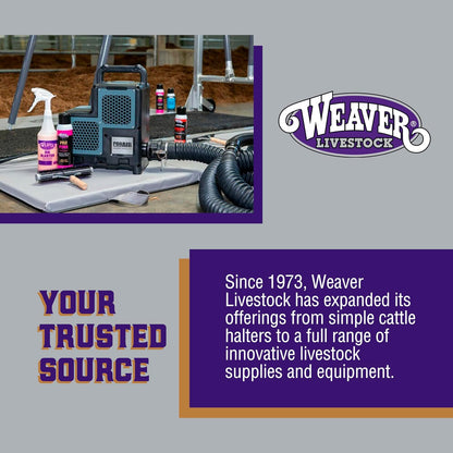 Weaver Leather Livestock Cattle Poly Rope Halter Dark Blue/Turquoise/Gray