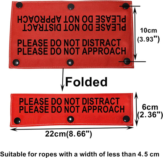 Funny Dog Leash Sleeve Please Do Not Distract Please Do Not Approach Dog Leash Wrap Sleeve (Not Distract Not Approach-Sleeve)