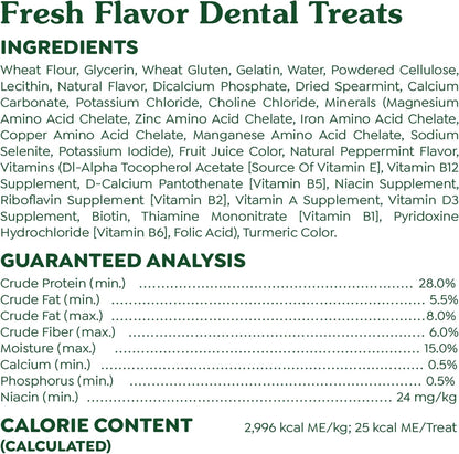 Greenies Regular Dental Dog Treats, Fresh Flavor, 12 oz. Pack (12 Treats)