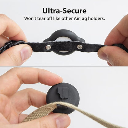AirTag Cat Collar Mount - TagVault™ - The Secure & Compact AirTag Holder for Cats | Doesn't Dangle, for Small Dogs Too | Elevation Lab (2 Pack)