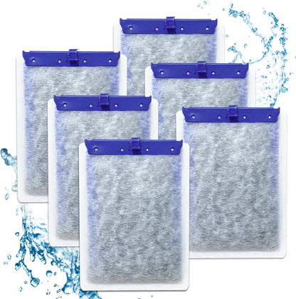 Filter Cartridges Large Compatible with Tetra Whisper Bio-Bag Aquarium Filters, Fish Tank Filters Replacement for Aquariums for Whisper Filter 20i 40i/ IQ 20 30 45 60/ PF20 30 40 60, 6 Pack