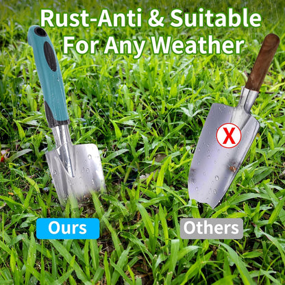 Garden Tool Set 9 PCS, Heavy Duty Gardening Hand Tools for Women, Durability Garden Tool Bag, Rust-Proof Aluminum Gardening Supplies, Ideal Gifts for Women and Men