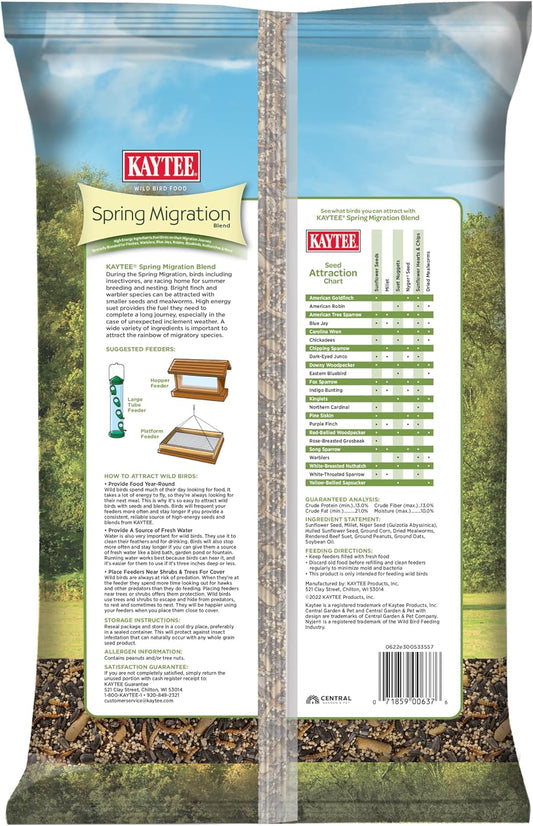 Kaytee Wild Bird Food, Spring Migration Seed Blend, 8 lb