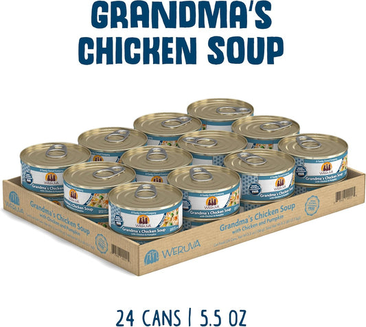 Weruva Classic Cat Food, Grandma?S Chicken Soup with Chicken Breast & Veggies, 5.5Oz Can (Pack of 24)