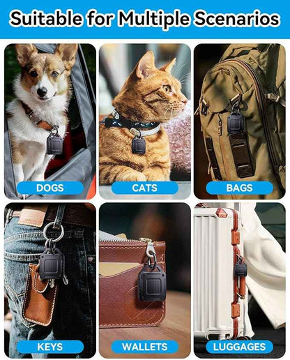 DDJ 2-Pack IPX8 Waterproof for AirTag Holder Case Keychain, Screw Lock - Rugged Case for Apple AirTags 1st & 2nd Generation with Key Ring, Durable Air TagHolder for Dog Collar/Luggage/Key/Backpack