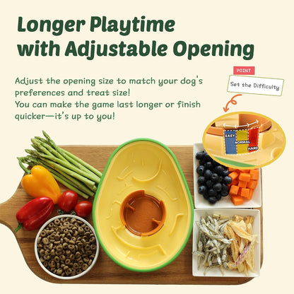 Avocado Non-Spill Treat Dispensing Wobble Toys for Dogs