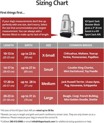 K9 Sport Sack Air 2 - Medium, Light Grey - Ideal for Dogs with 17-19” Back Length - Durable, Breathable Backpack-Style Carrier - Perfect for Walks, Short Hikes & Public Transportation