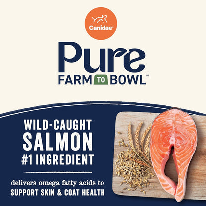 CANIDAE Pure Farm to Bowl Wild-Caught Salmon & Barley, Adult, Dry Dog Food, 22lb