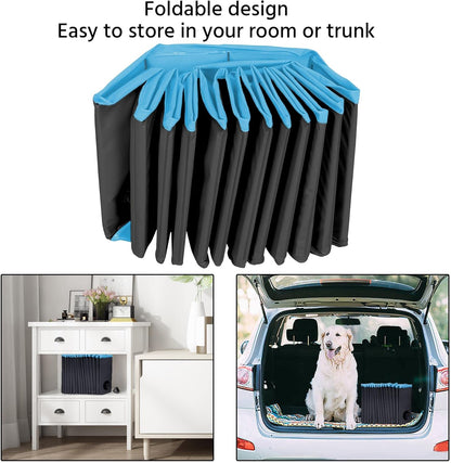 Yaheetech Black Folable Hard Plastic Large Dog Pet Bath Swimming Pool Bathing Tub for Dogs Cats Pets, Pet Repair Patches Included, XXL